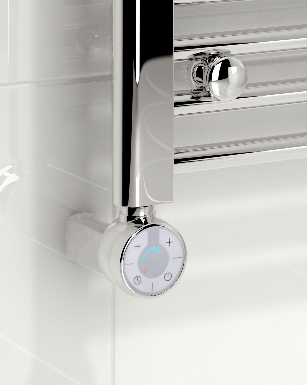 5060235347504 Kudox Electric Towel Rail Straight Thermostatic 500mm x