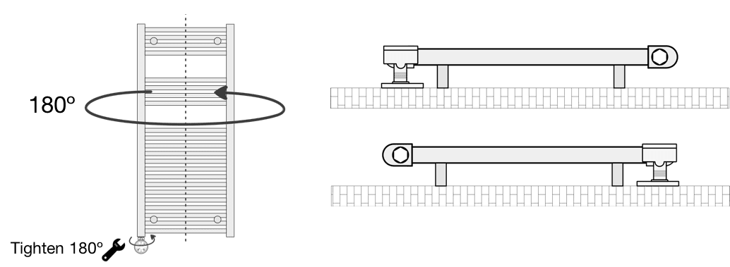Kudox Thermostatic Towel Rails