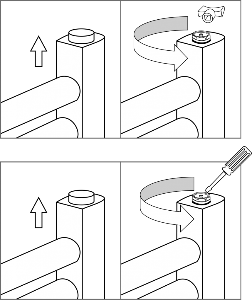How to bleed a towel rail
